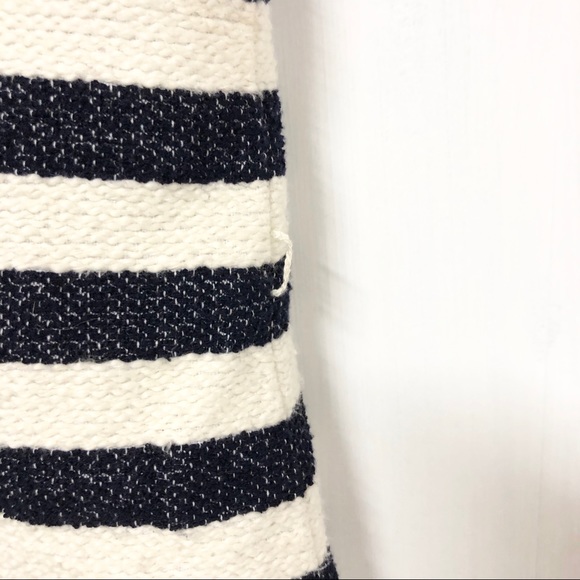 Esprit Navy and Cream Knit Dress with Sheer Trim - Picture 7 of 9